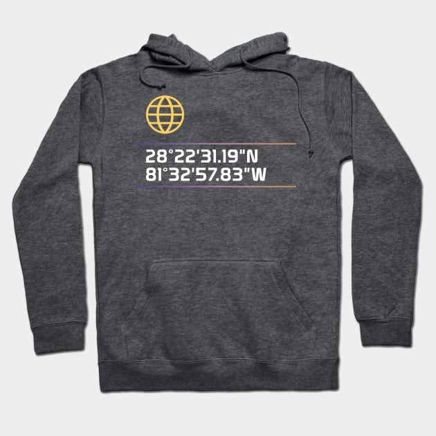 Epcot Spaceship Earth Coordinates Hoodie by BuzzBenson